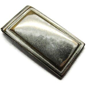 Classic Plain Silver Tone Metal Wear Money Clip Stainless Wallet CC Cash Holder